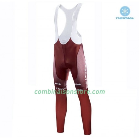 Collant à Bretelles 2019 Team Katusha Alpecin Hiver Thermal Fleece N001